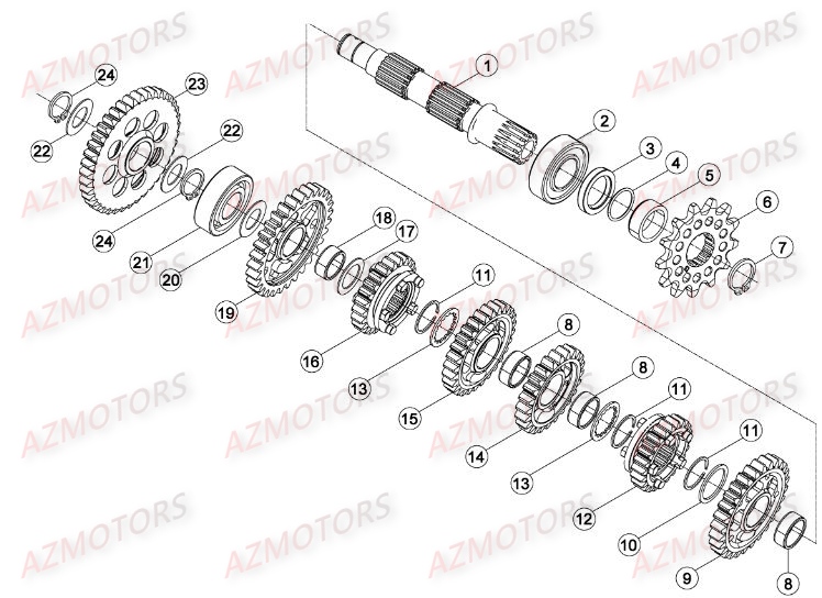 BOITE A VITESSES 2 BETA RRRAC 2T 250 15