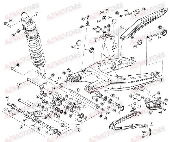 Bras Oscillant BETA Pieces BETA RR RACING 2T 250 - [2015]