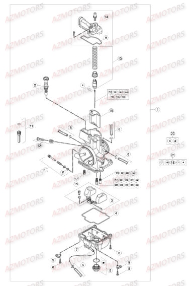 Carburateur BETA Pieces BETA RR RACING 2T 250 - [2015]