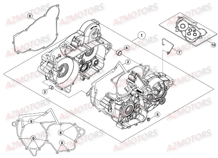 CARTER EMBRAYAGE pour RRRAC-2T-250-15