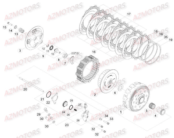 EMBRAYAGE pour RRRAC-2T-250-15