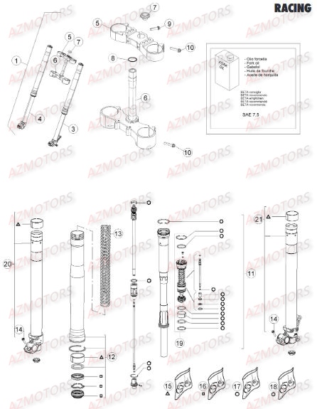 Fourche BETA Pieces BETA RR RACING 2T 250 - [2015]
