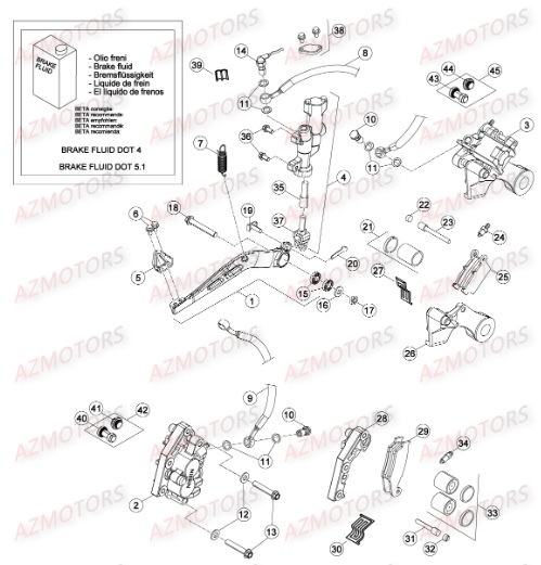 Freins BETA Pieces BETA RR RACING 2T 250 - [2015]