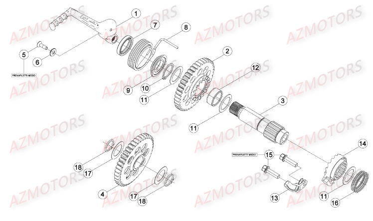 Kick Starter BETA Pieces BETA RR RACING 2T 250 - [2015]