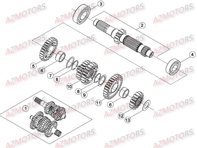 BOITE_A_VITESSES BETA Pieces BETA RR RACING 2T 250 - [2016]