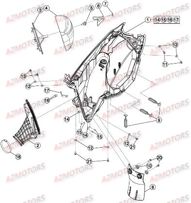 FILTRE AIR BETA pour BOITIER DU FILTRE de RRRAC-2T-250-16