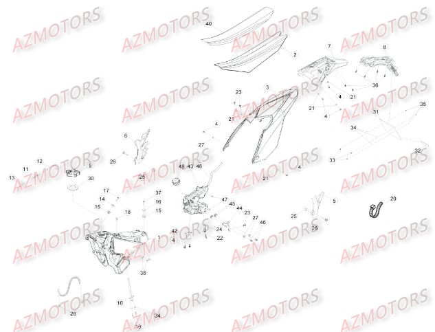 CARENAGES ARRIERE pour RRRAC-2T-250-16