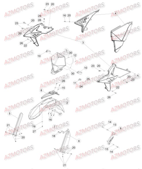 Carenages Avant BETA Pieces BETA RR RACING 2T 250 - [2016]