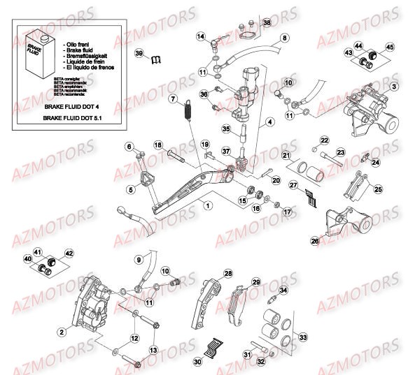 FREINS BETA Pieces BETA RR RACING 2T 250 - [2016]