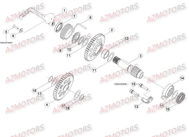 Kick Starter BETA Pieces BETA RR RACING 2T 250 - [2016]