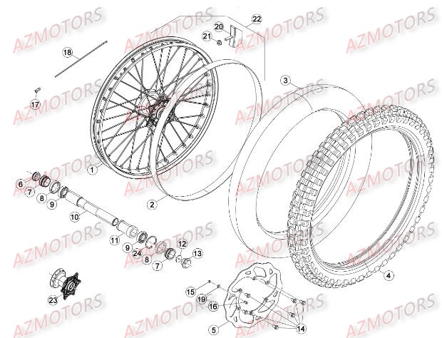 ROUE_AVANT BETA Pieces BETA RR RACING 2T 250 - [2016]