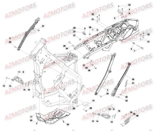 ACCESSOIRES_DU_CHASSIS BETA Pieces BETA RR RACING 2T 300 - [2016]