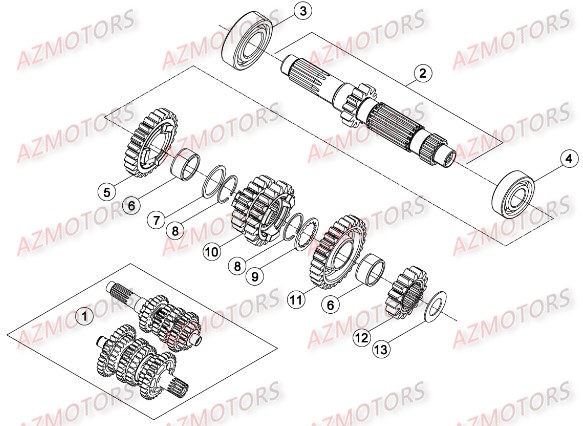 BOITE_A_VITESSES BETA Pieces BETA RR RACING 2T 300 - [2016]