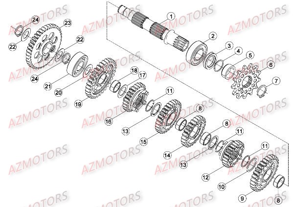 BOITE_A_VITESSES_2 BETA Pieces BETA RR RACING 2T 300 - [2016]