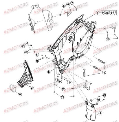 BOITIER_DU_FILTRE BETA Pieces BETA RR RACING 2T 300 - [2016]