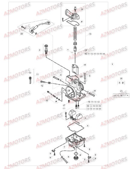 Carburateur BETA Pieces BETA RR RACING 2T 300 - [2016]