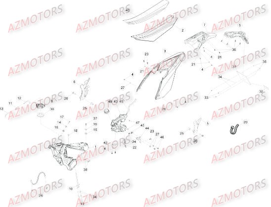 CARENAGES ARRIERE pour RRRAC-2T-300-16