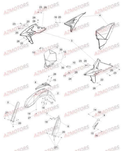 Carenages Avant BETA Pieces BETA RR RACING 2T 300 - [2016]