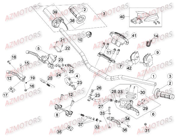 COMMANDES_GUIDON BETA Pieces BETA RR RACING 2T 300 - [2016]