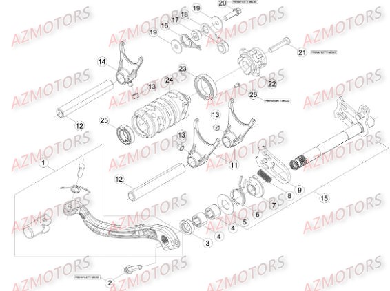 COMMANDE_BOITE_A_VITESSES BETA Pieces BETA RR RACING 2T 300 - [2016]