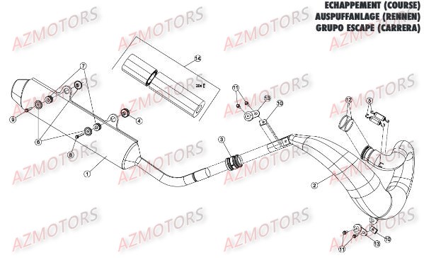 Echappement Version Competition BETA Pieces BETA RR RACING 2T 300 - [2016]