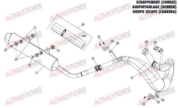 ECHAPPEMENT VERSION COMPETITION BETA RRRAC 2T 300 16