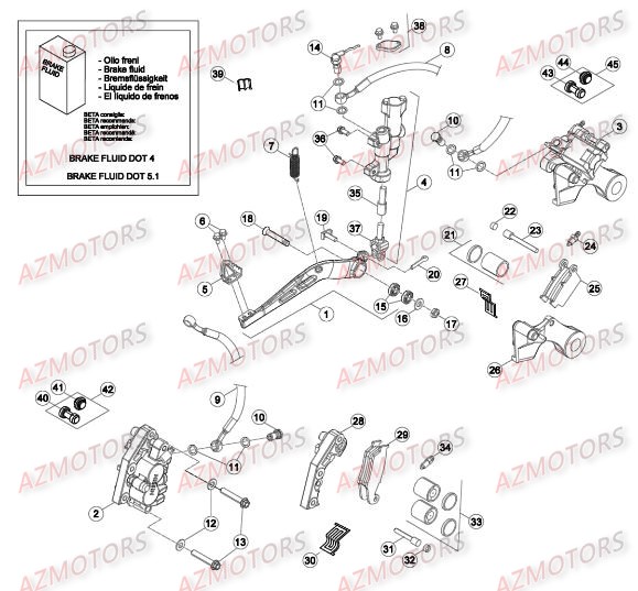 Freins BETA Pieces BETA RR RACING 2T 300 - [2016]