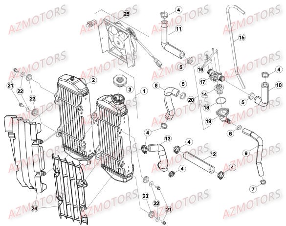Radiateur BETA Pieces BETA RR RACING 2T 300 - [2016]