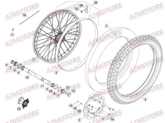 Roue Avant BETA Pieces BETA RR RACING 2T 300 - [2016]