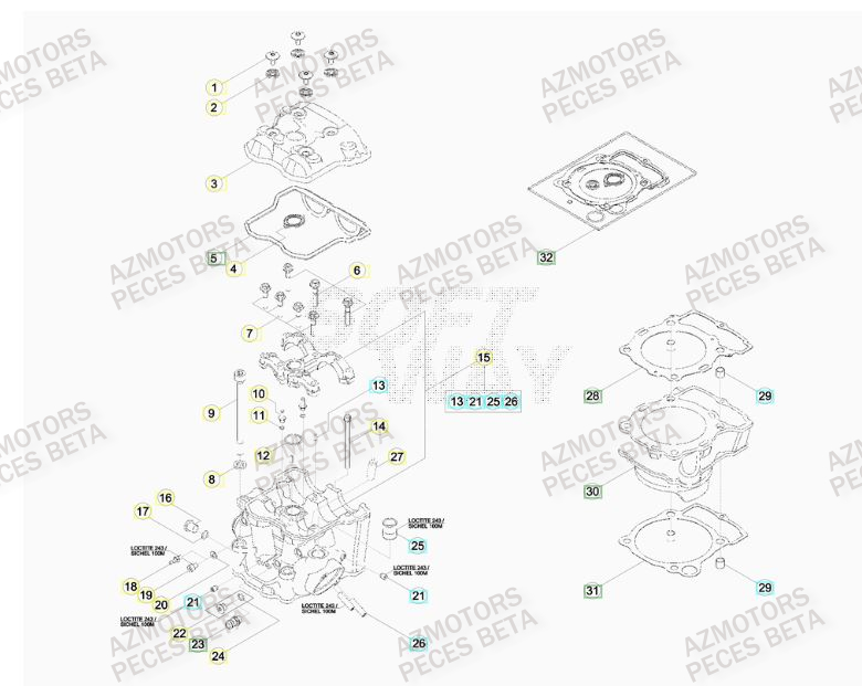 CYLINDRE BETA RRRAC 4T 350 13