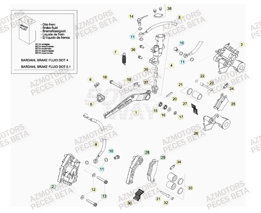 Frein BETA Pièces BETA RR RACING 4T 350 - [2013]