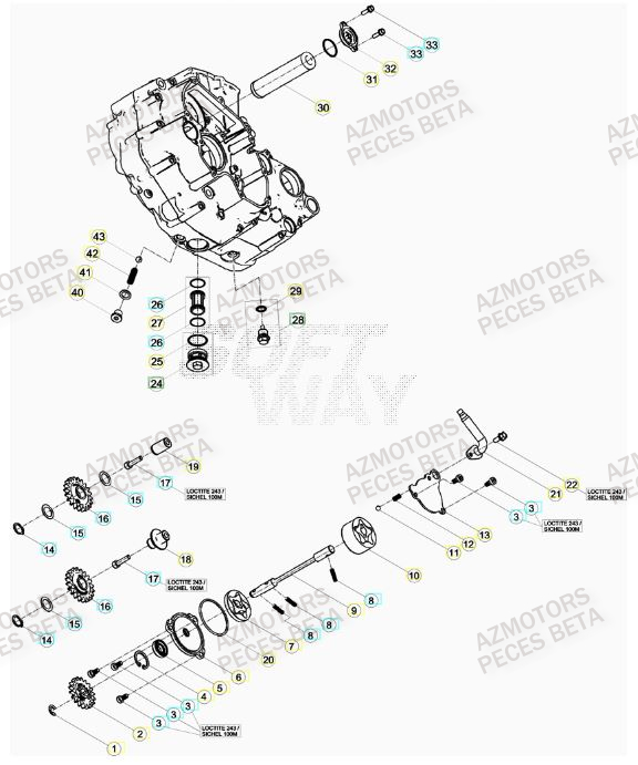 POMPE A HUILE pour RRRAC-4T-350-13