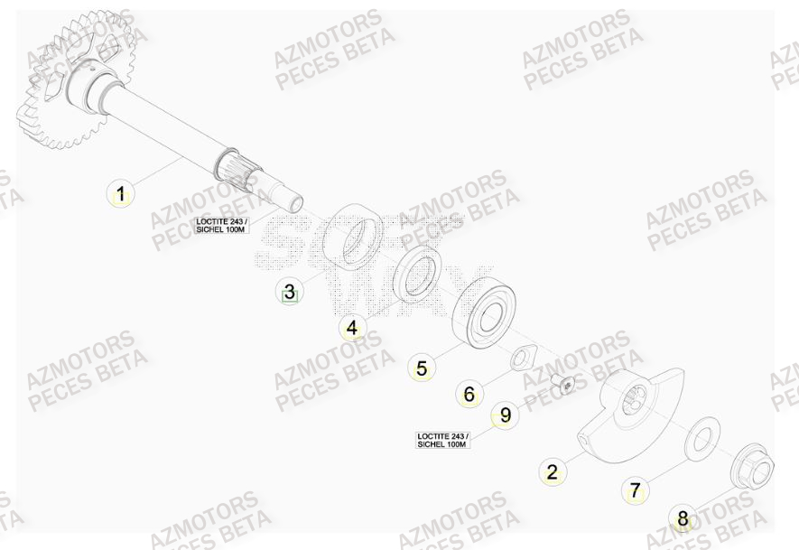 Arbre Equilibrage BETA Pièces BETA RR RACING 4T 400 - [2013]