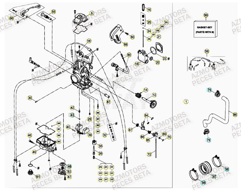 Carburateur BETA Pièces BETA RR RACING 4T 400 - [2013]