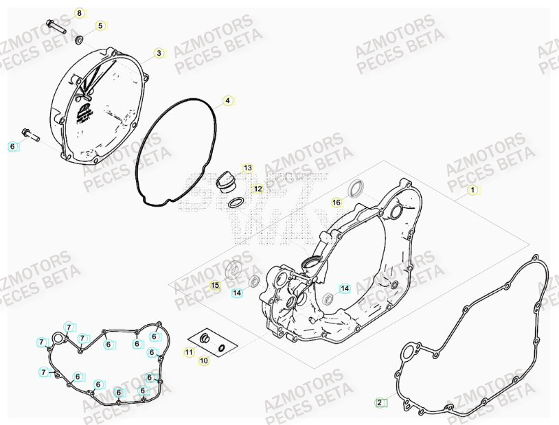 COUVERCLE EMBRAYAGE pour RRRAC-4T-400-13