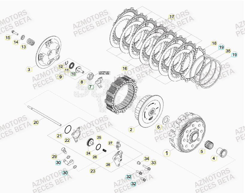 EMBRAYAGE pour RRRAC-4T-400-13