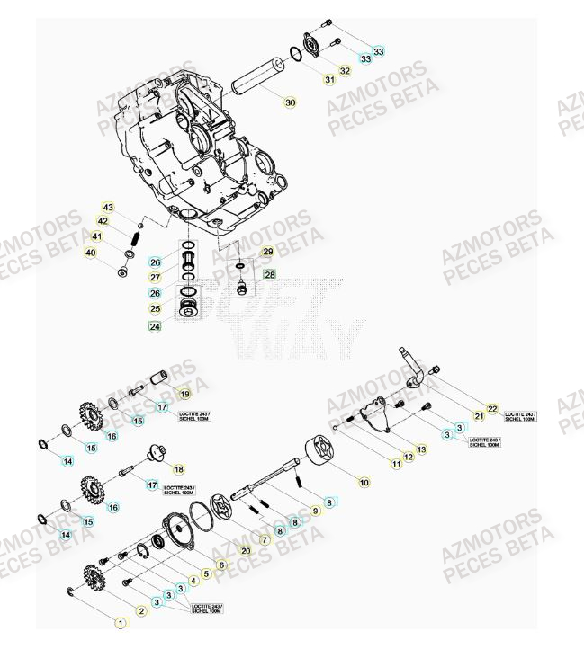 POMPE A HUILE pour RRRAC-4T-400-13