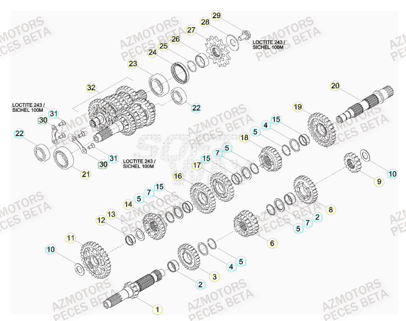 TRANSMISSION pour RRRAC-4T-400-13