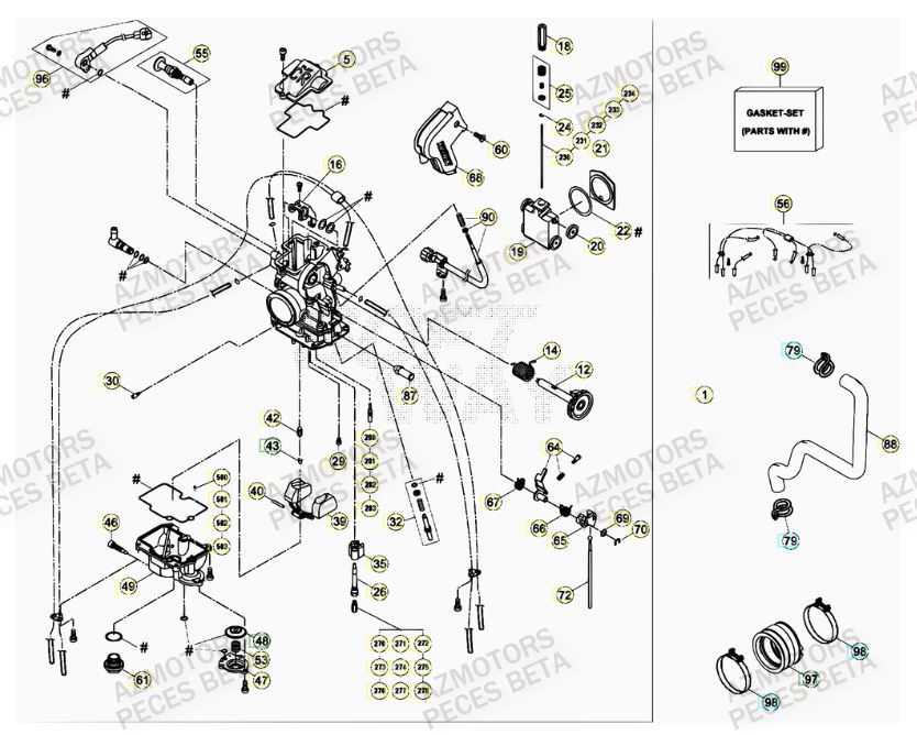 CARBURATEUR BETA RRRAC 4T 450 13