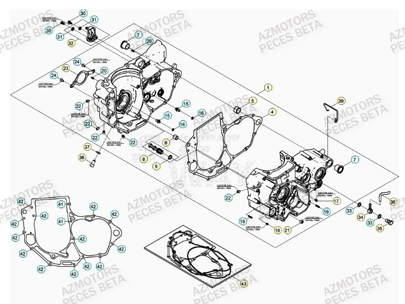 CARTER_MOTEUR BETA Pièces BETA RR RACING 4T 450 - [2013]