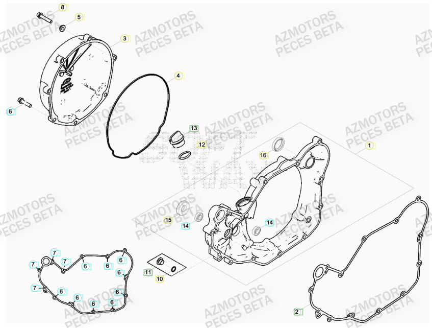 COUVERCLE EMBRAYAGE pour RRRAC-4T-450-13