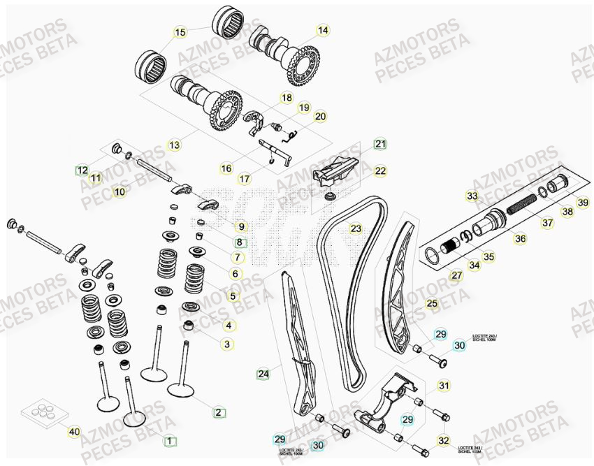 BOUCHON ARBRE COUVERCLE D EMBRAYAGE BETA pour DISTRIBUTION de RRRAC-4T-450-13
