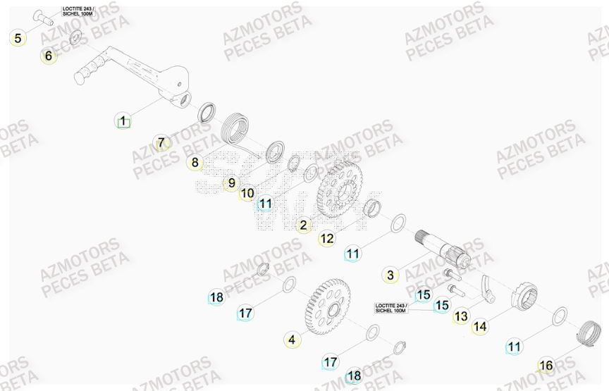 Kick Starter BETA Pièces BETA RR RACING 4T 450 - [2013]
