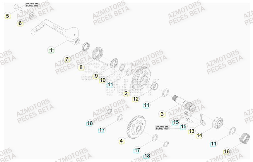 Kick Starter BETA Pièces BETA RR RACING 4T 450 - [2013]