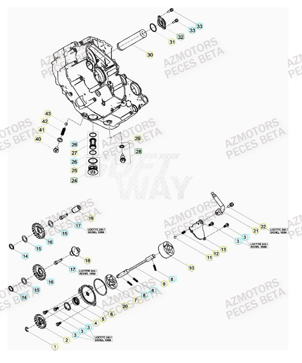 POMPE A HUILE pour RRRAC-4T-450-13