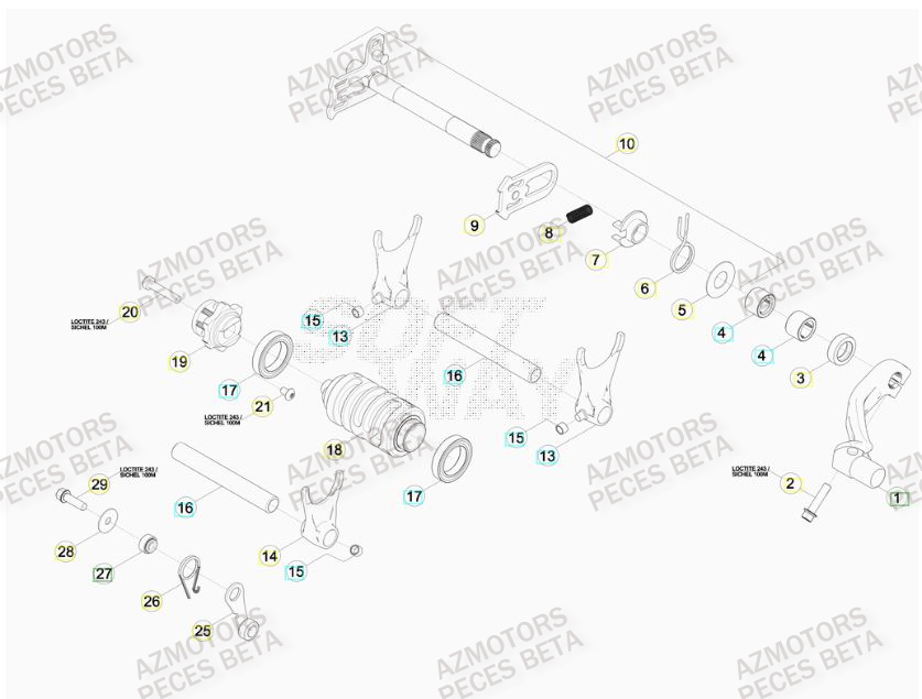 SELECTEUR_DE_VITESSES BETA Pièces BETA RR RACING 4T 450 - [2013]