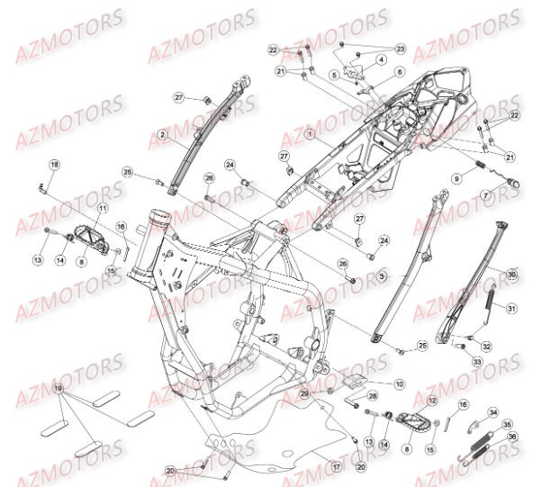 REPOSE-PIEDS BETA pour ACCESSOIRES DU CHASSIS de RRRAC-4T-450-14