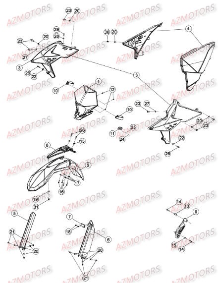 Carenage Avant BETA Pièces BETA RR RACING 4T 450 - [2014]
