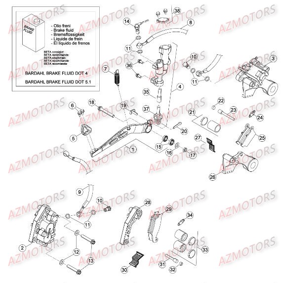 Freins BETA Pièces BETA RR RACING 4T 450 - [2014]