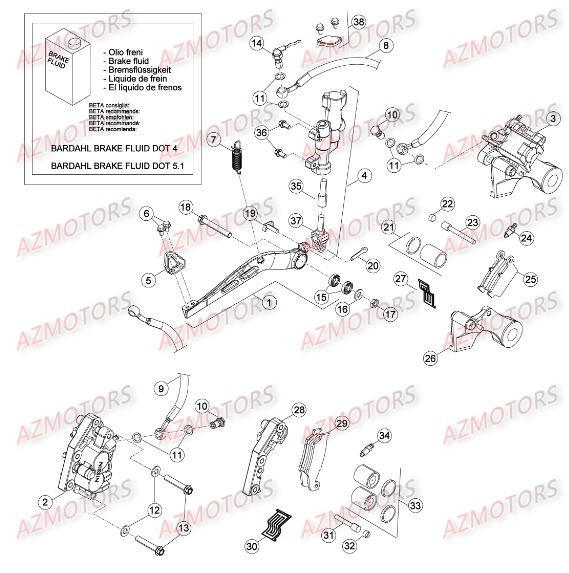 FREINS pour RRRAC-4T-450-14